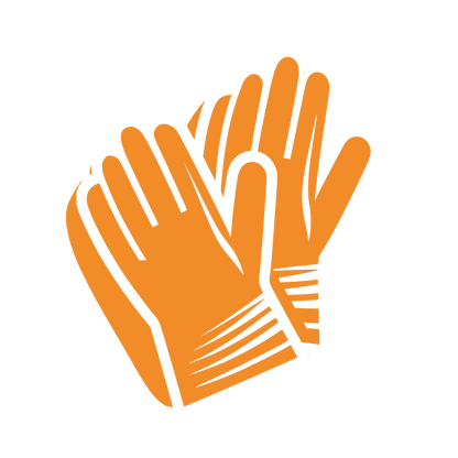 Overlapping Hands Logo #F28C28