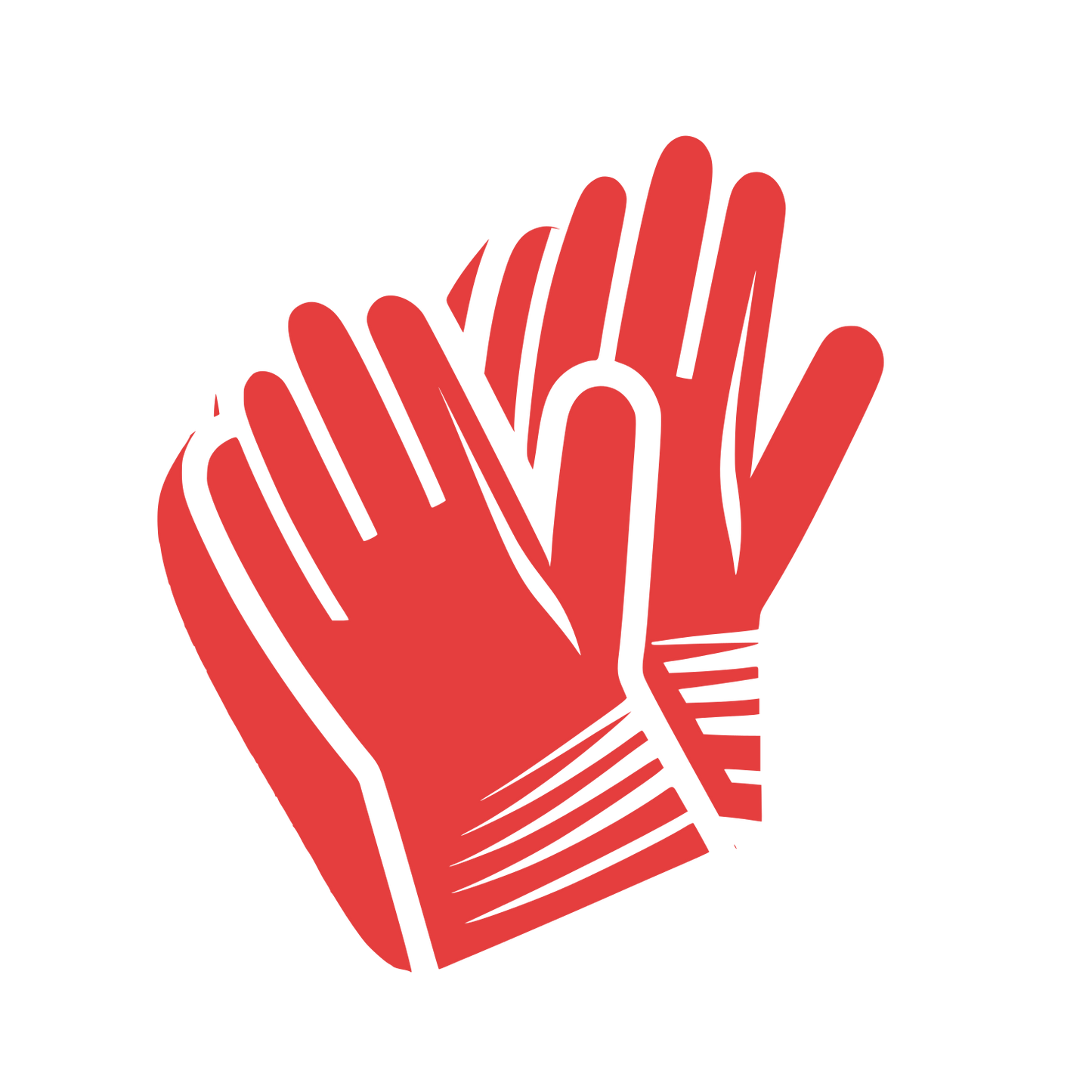 Overlapping Hands Logo #E53E3E