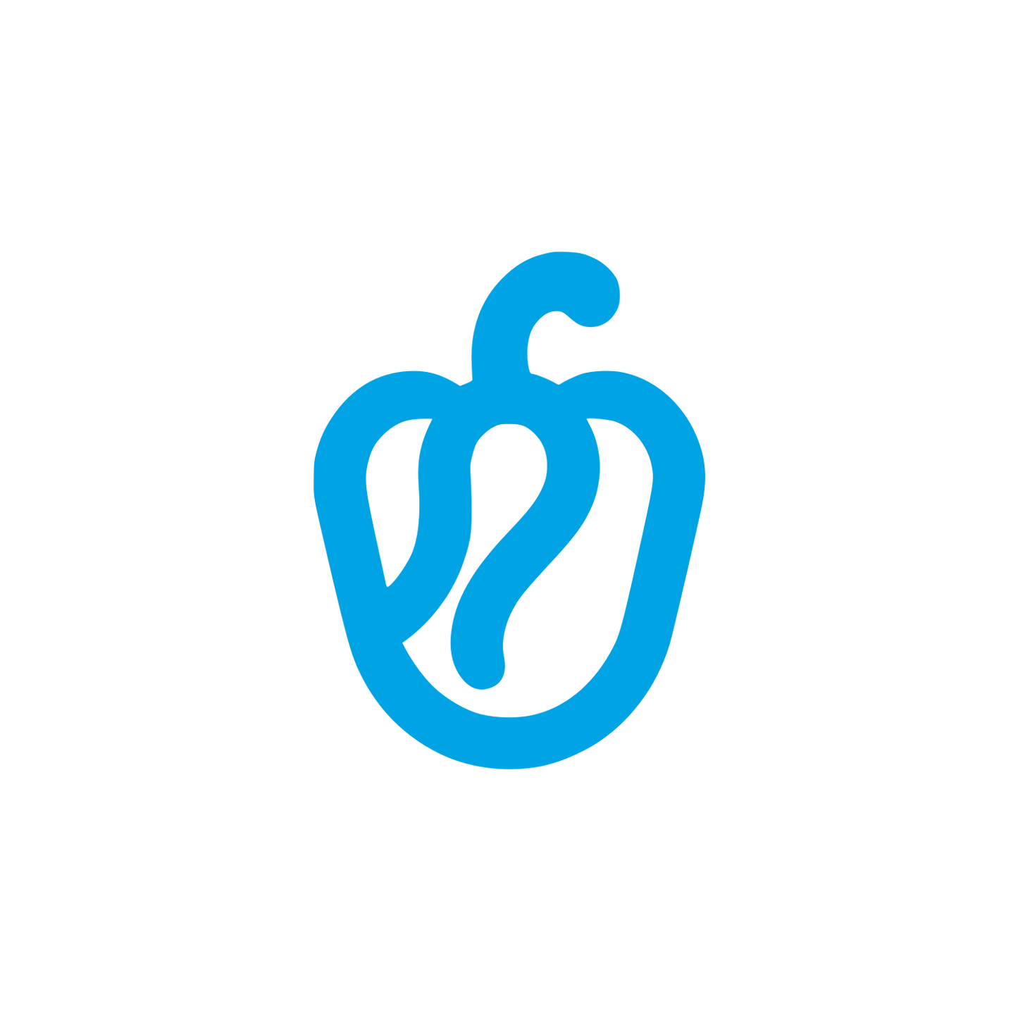 Pepper Vegetable Logo #00a3e4