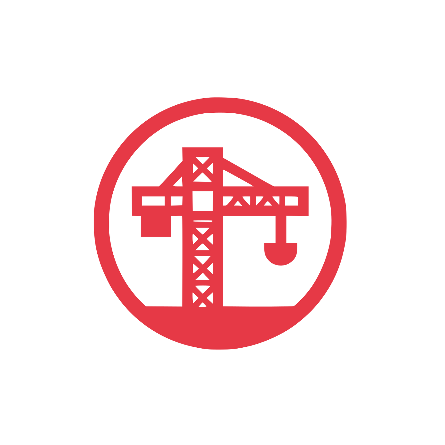 Construction Crane Logo #E63946