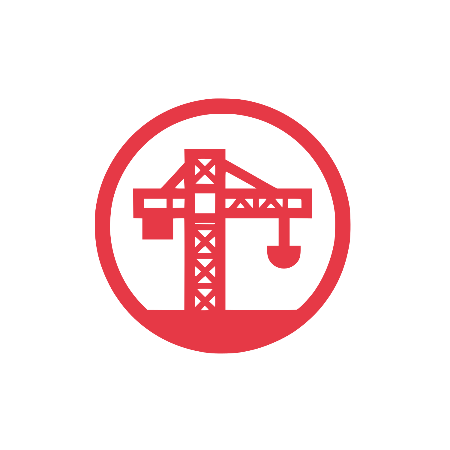 Construction Crane Logo #E63946