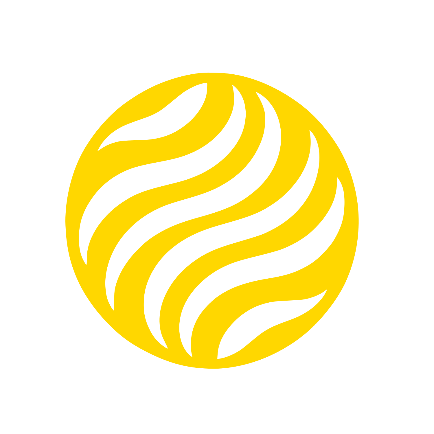 Swirling Sphere Logo #FFD700