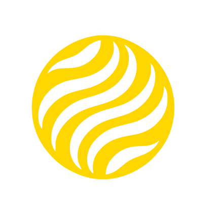 Swirling Sphere Logo #FFD700