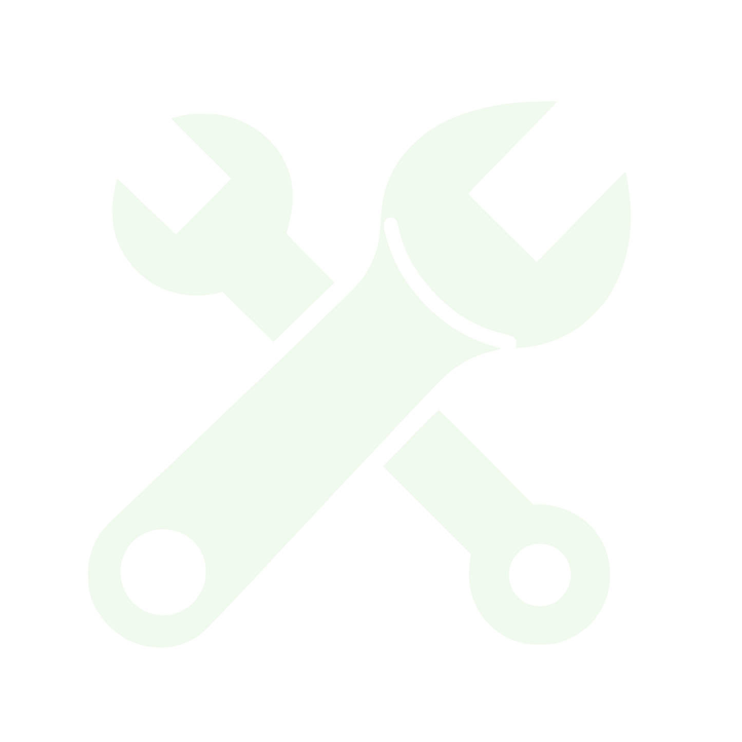 Crossed Wrenches Logo #F1FAEE