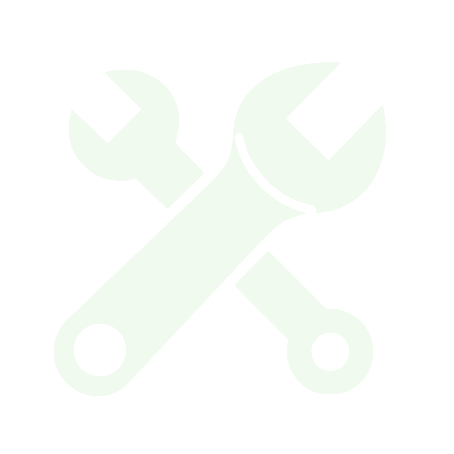 Crossed Wrenches Logo #F1FAEE