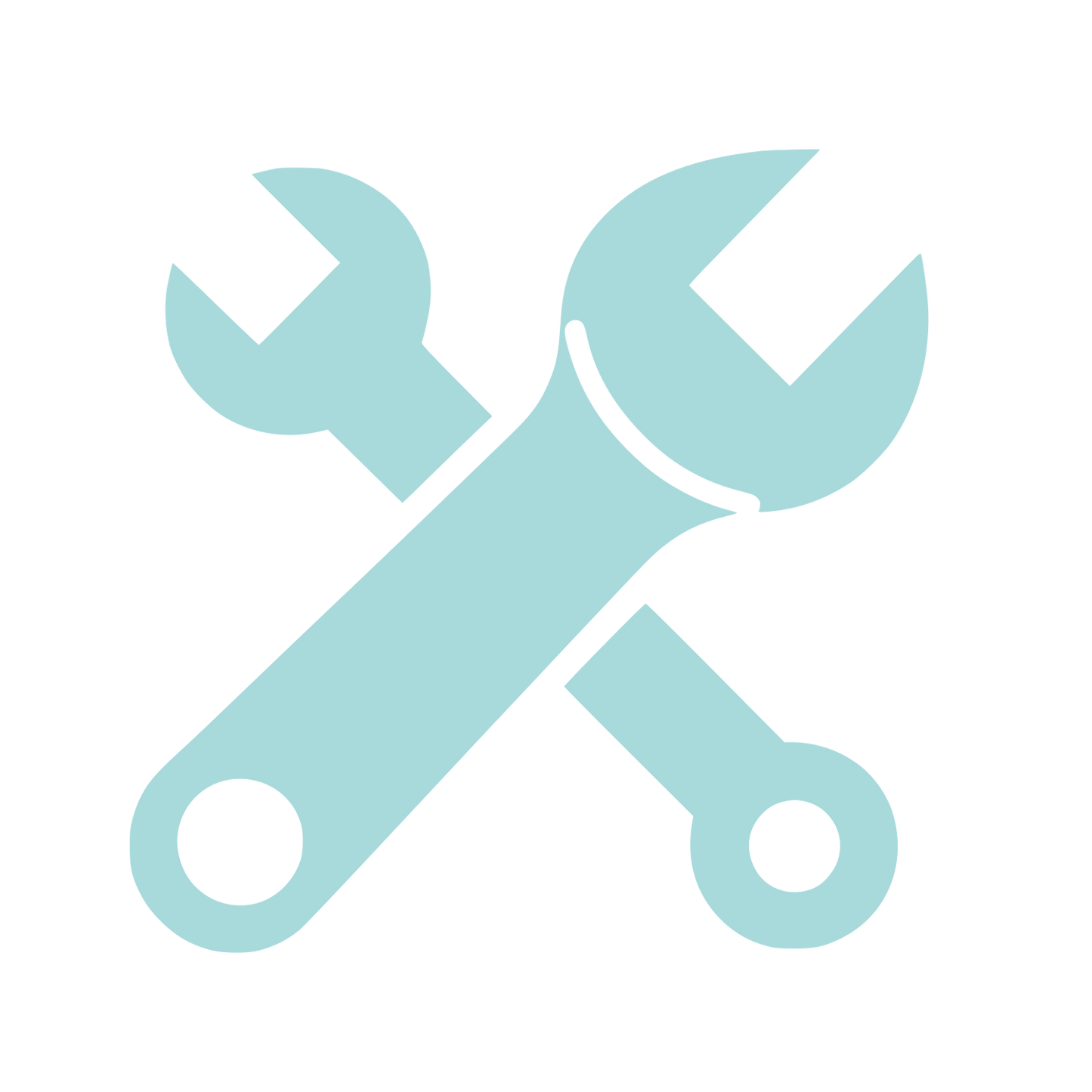 Crossed Wrenches Logo #A8DADC
