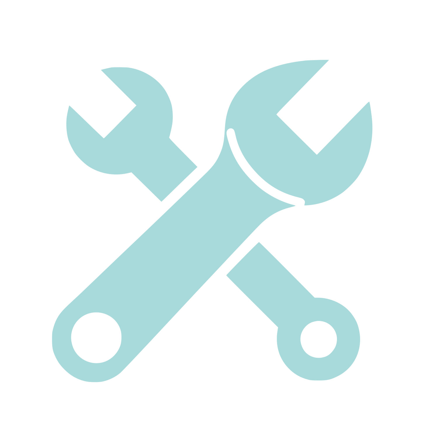 Crossed Wrenches Logo #A8DADC
