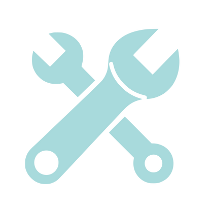 Crossed Wrenches Logo #A8DADC