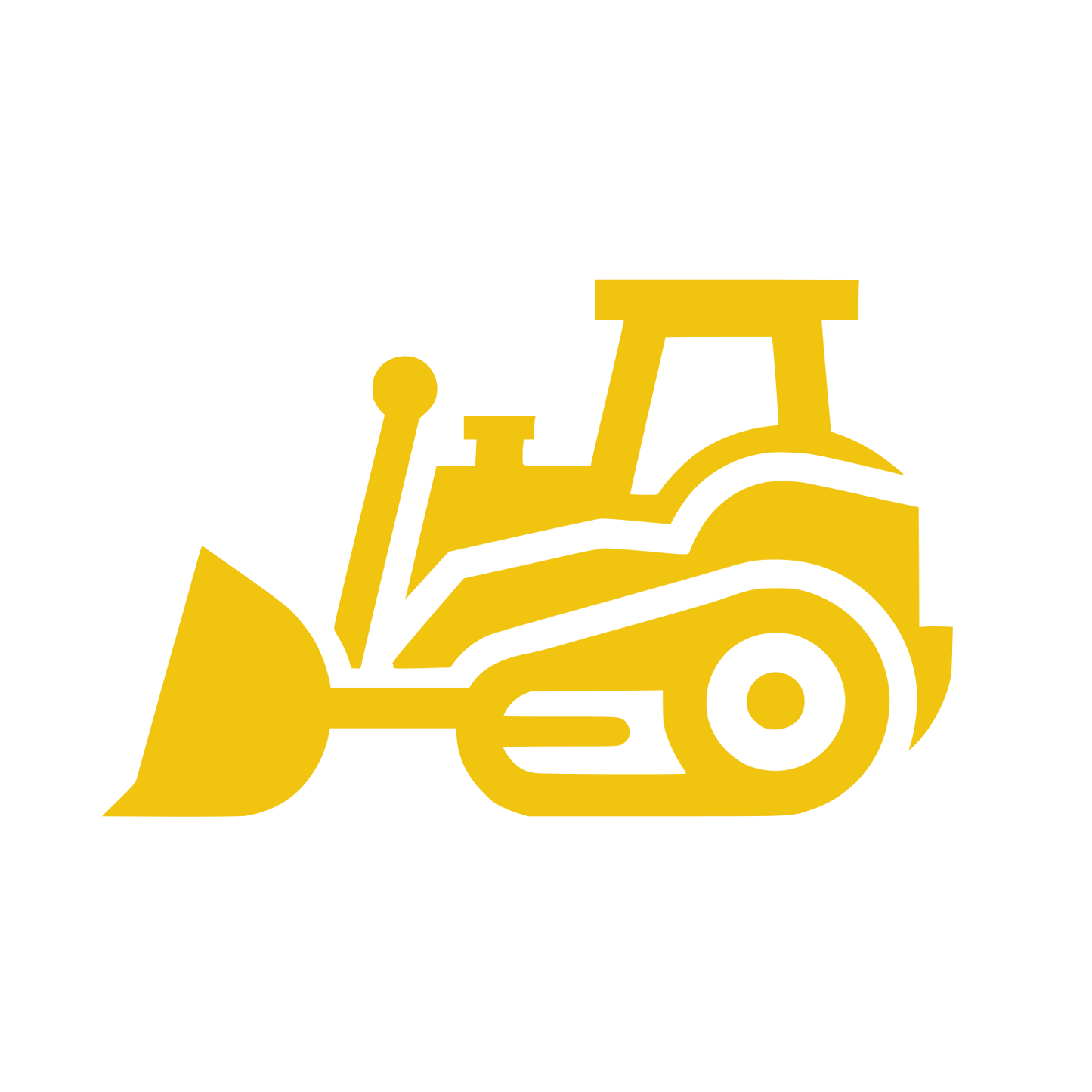 Bulldozer Silhouette Logo #F1C40F