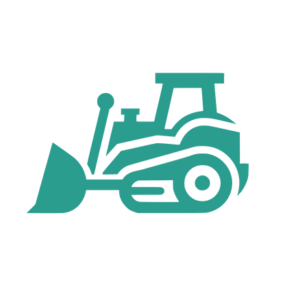 Bulldozer Silhouette Logo #2A9D8F