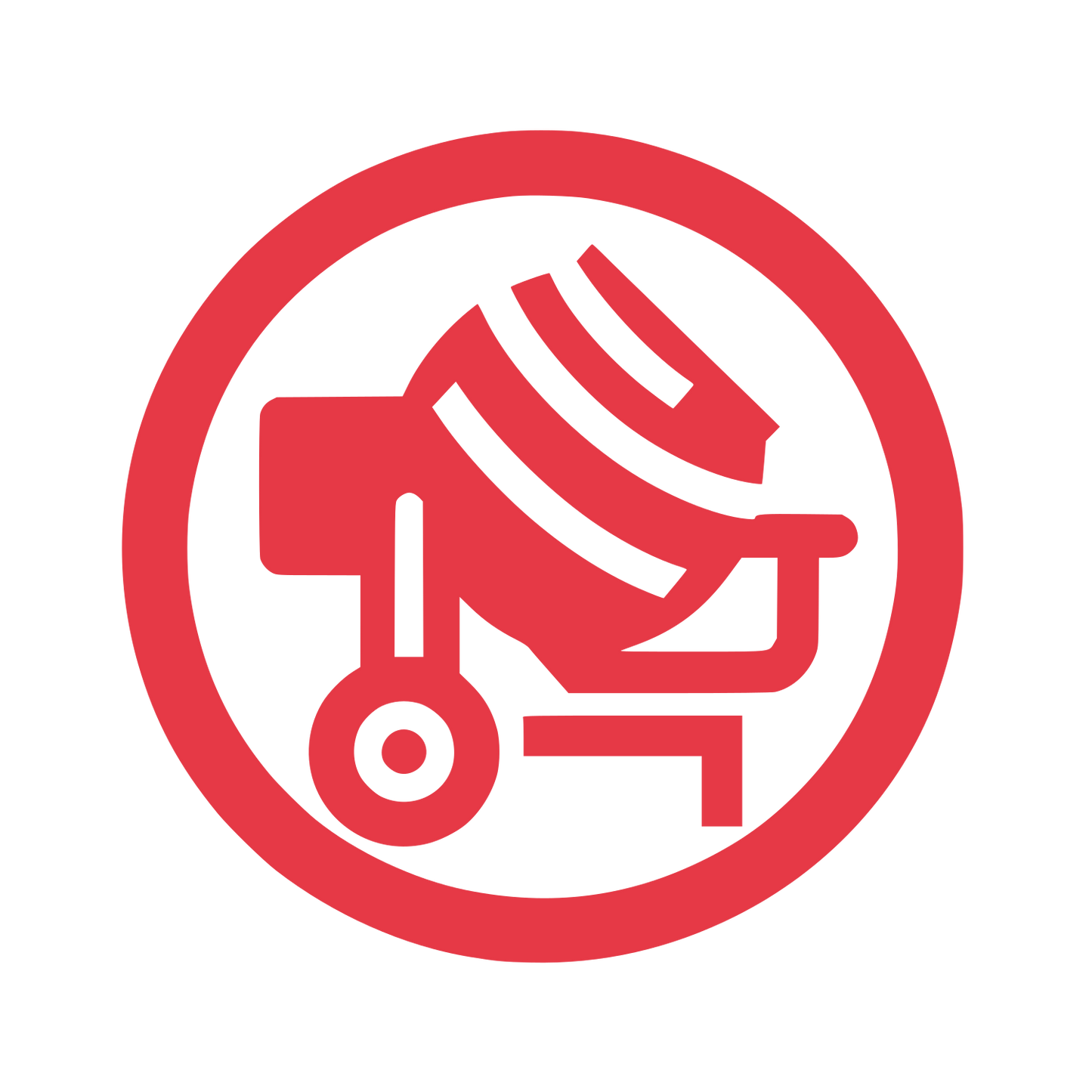 Cement Mixer Logo #E63946