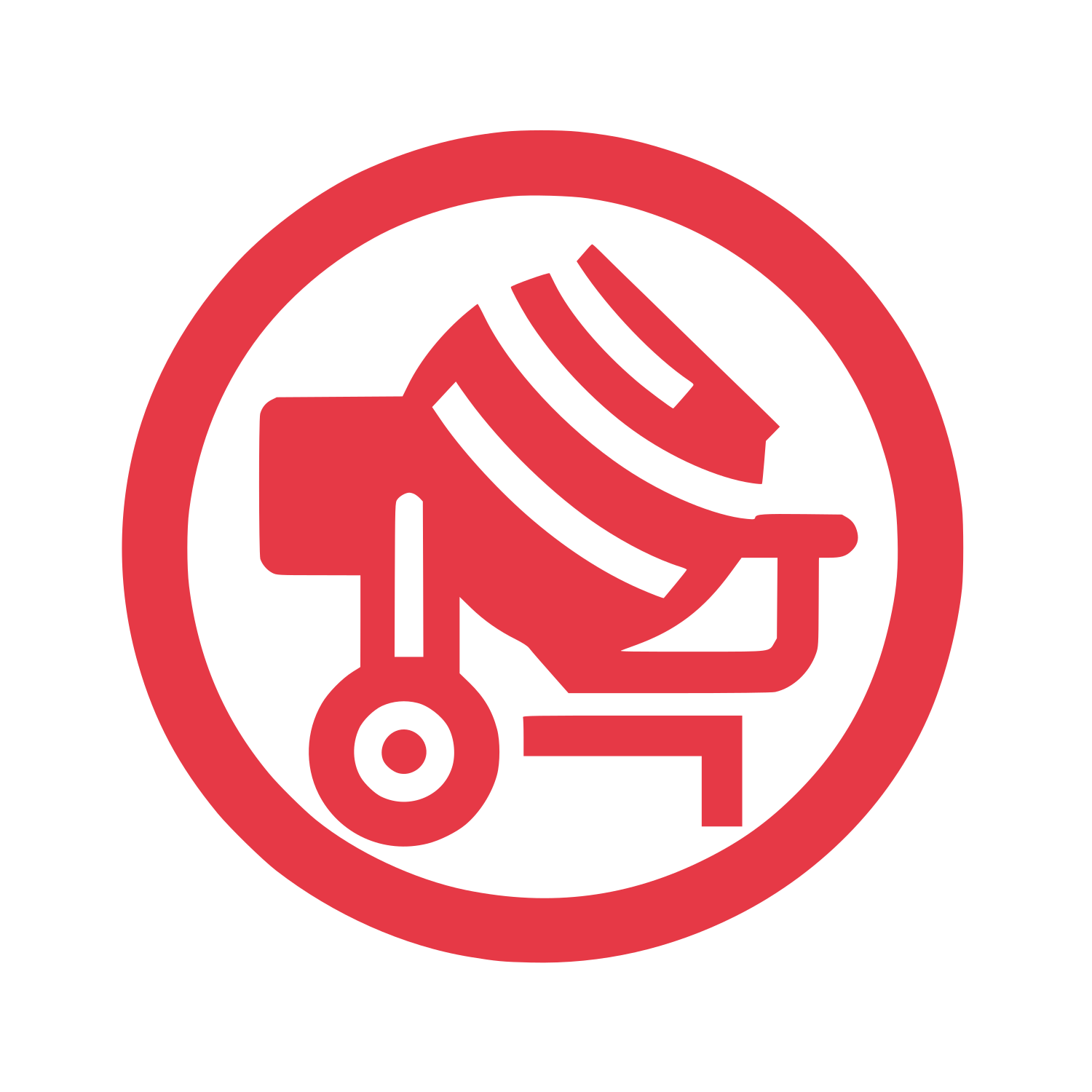 Cement Mixer Logo #E63946
