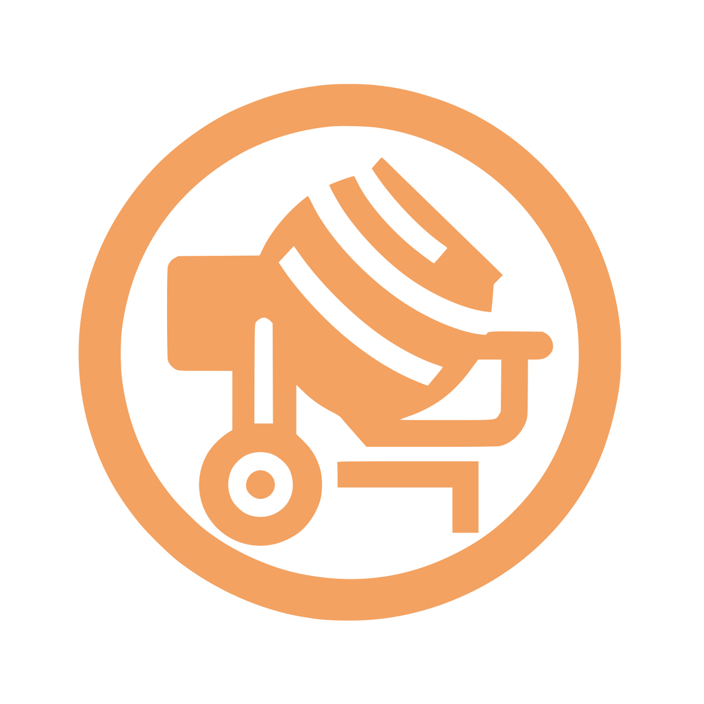 Cement Mixer Logo #F4A261