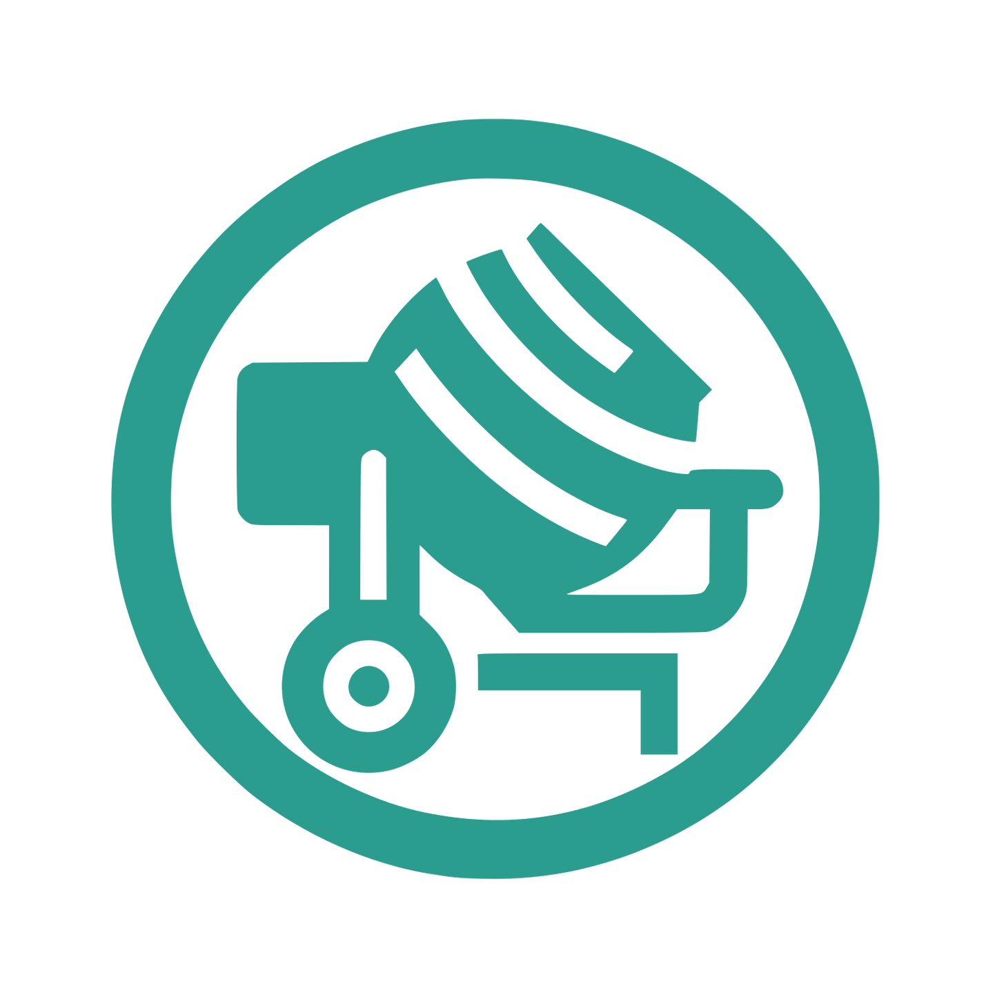 Cement Mixer Logo #2A9D8F