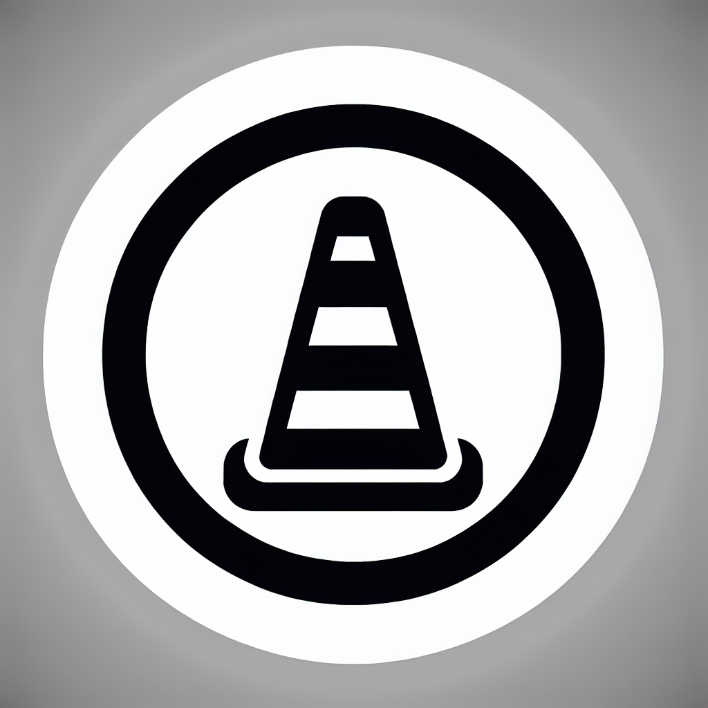 Traffic Cone Circle Logo