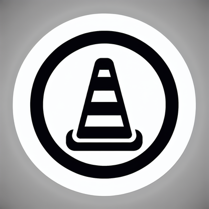 Traffic Cone Circle Logo