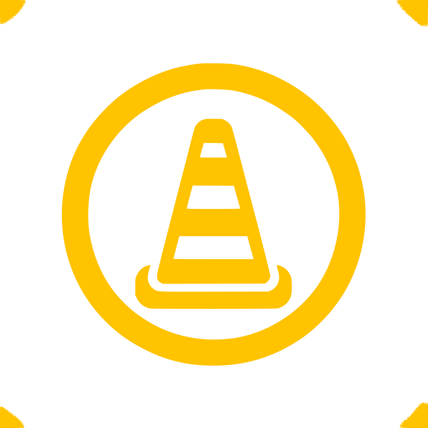 Traffic Cone Circle Logo #FFC300
