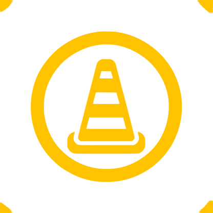 Traffic Cone Circle Logo #FFC300