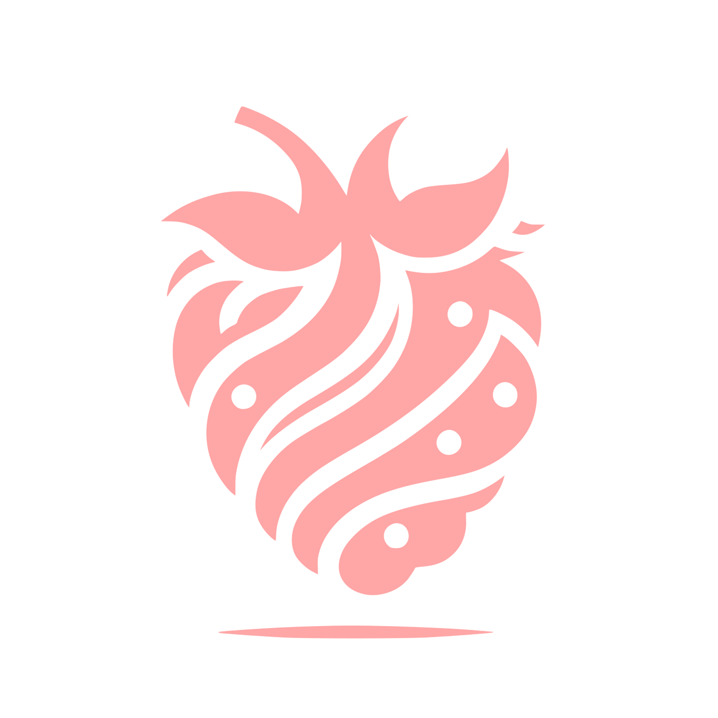 Strawberry Logo Design #ffa6a6