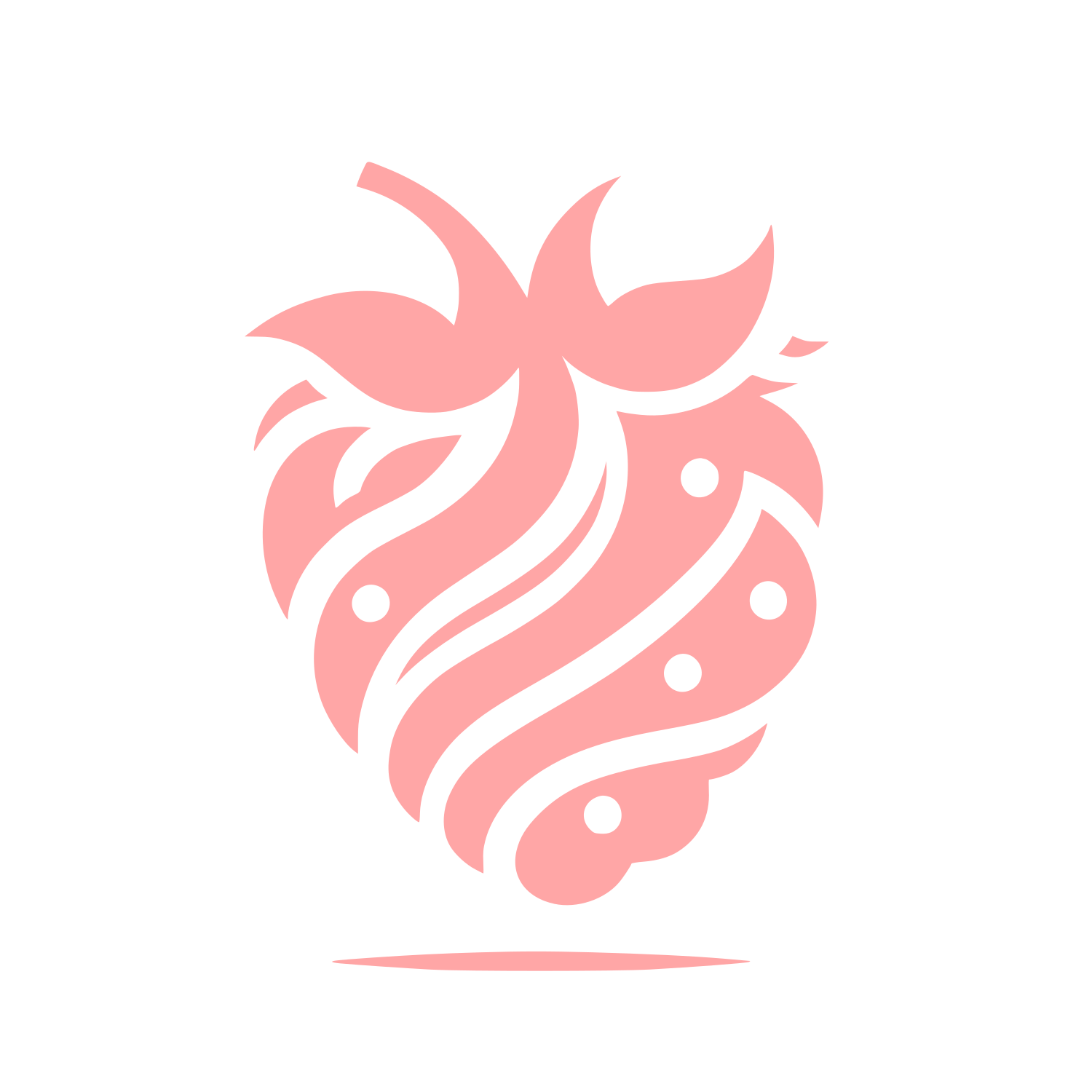 Strawberry Logo Design #ffa6a6