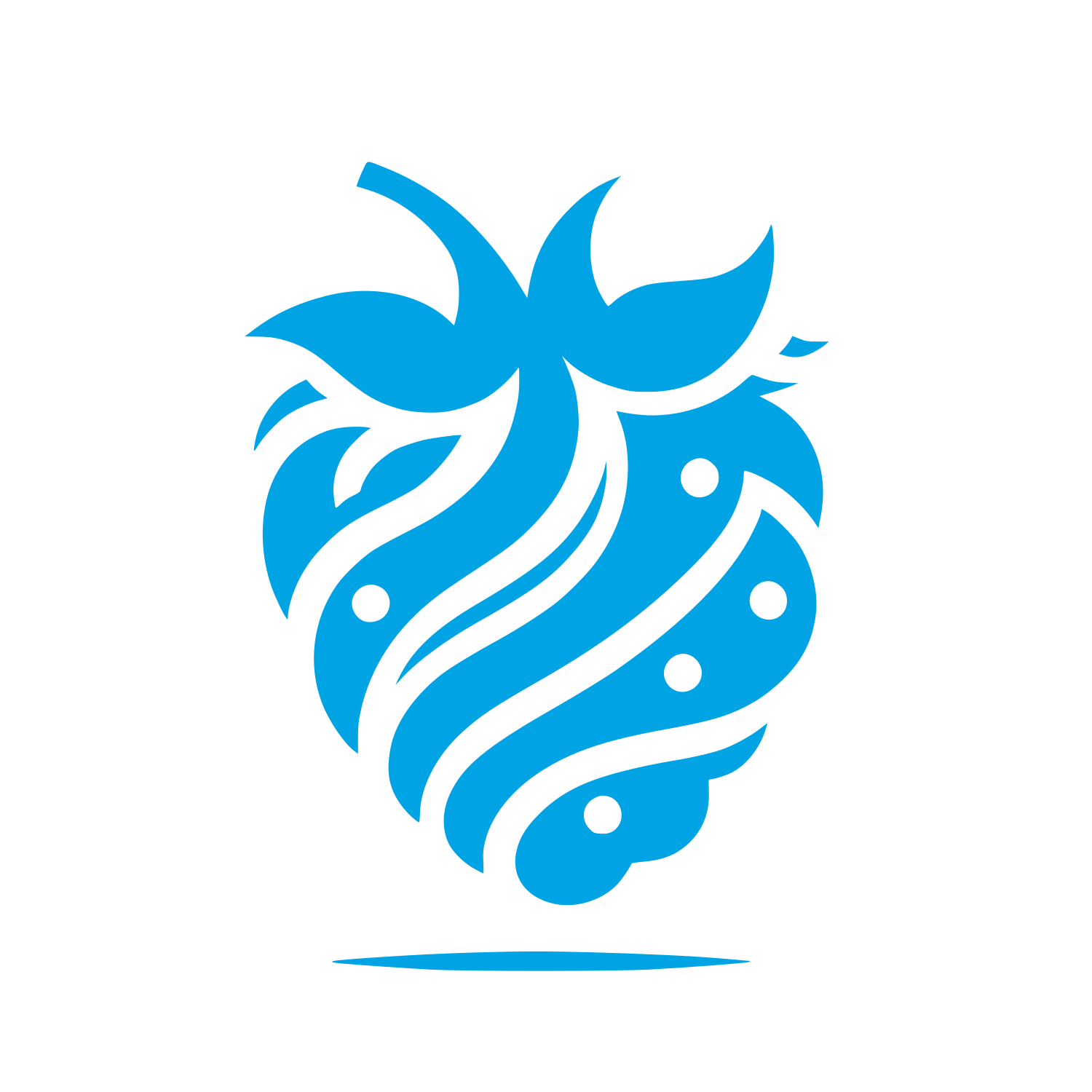 Strawberry Logo Design #00a3e4