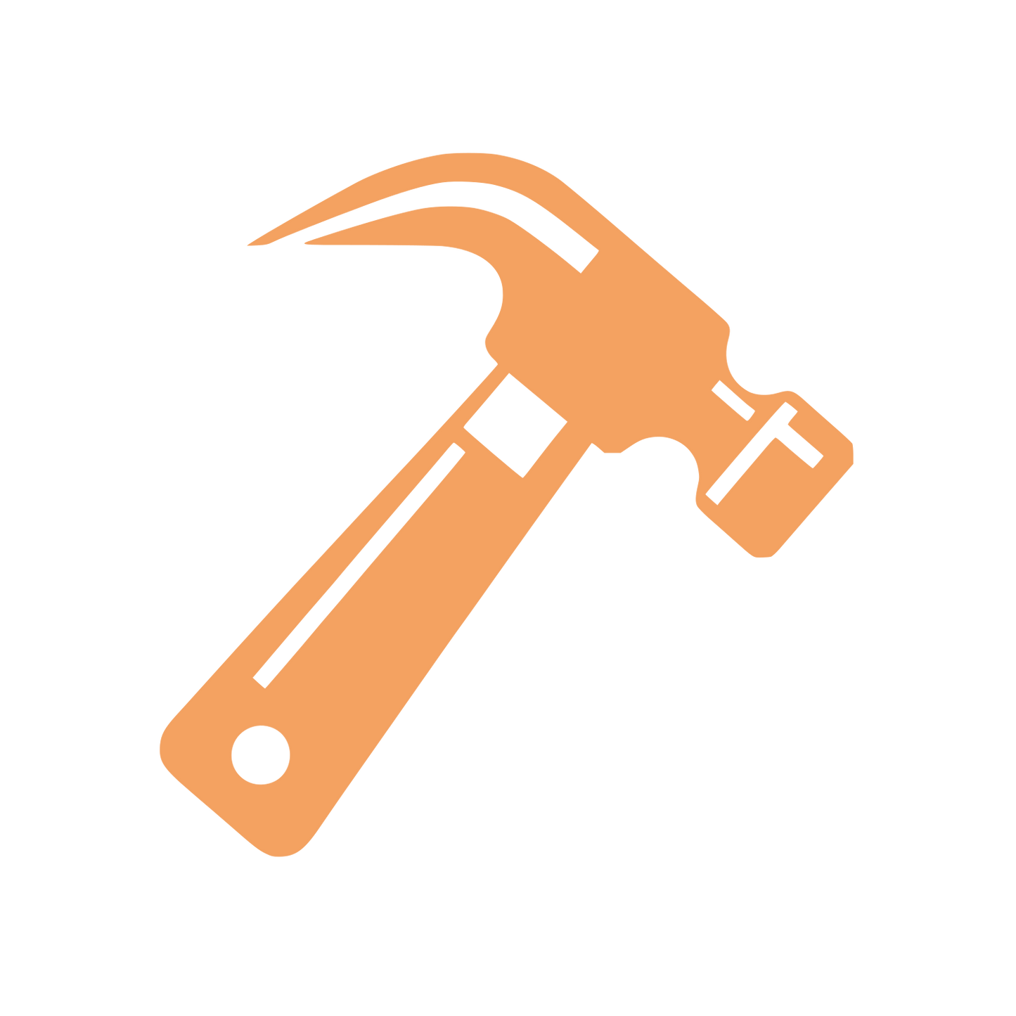 Hammer Silhouette Logo #F4A261