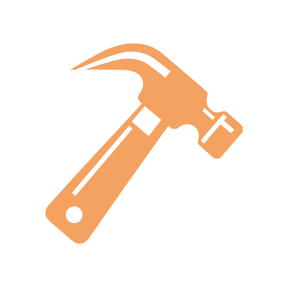 Hammer Silhouette Logo #F4A261