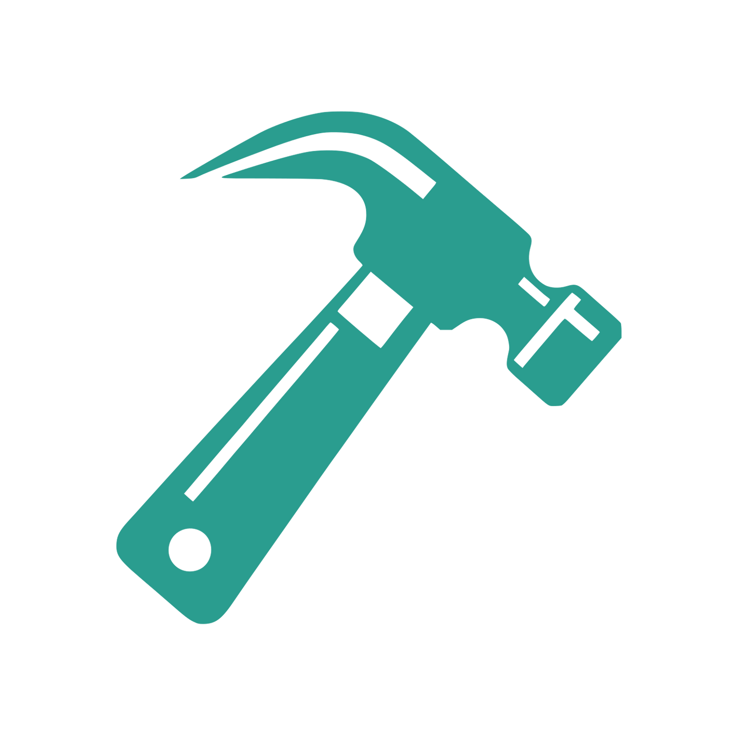 Hammer Silhouette Logo #2A9D8F
