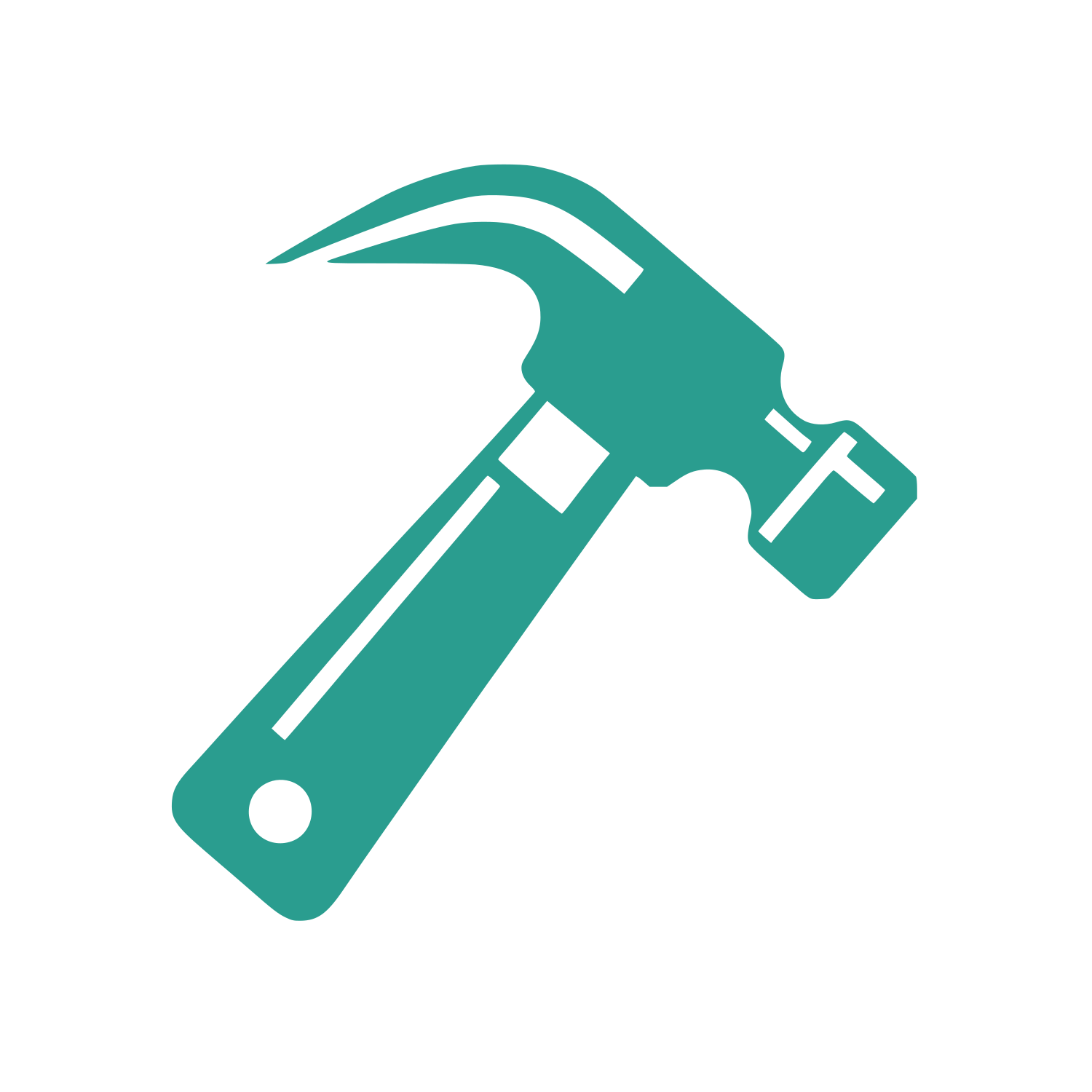 Hammer Silhouette Logo #2A9D8F