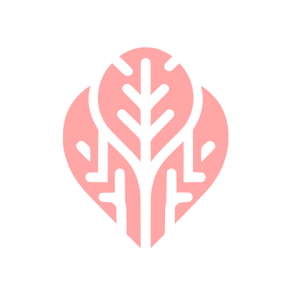 Leaf Heart Logo #ffa6a6