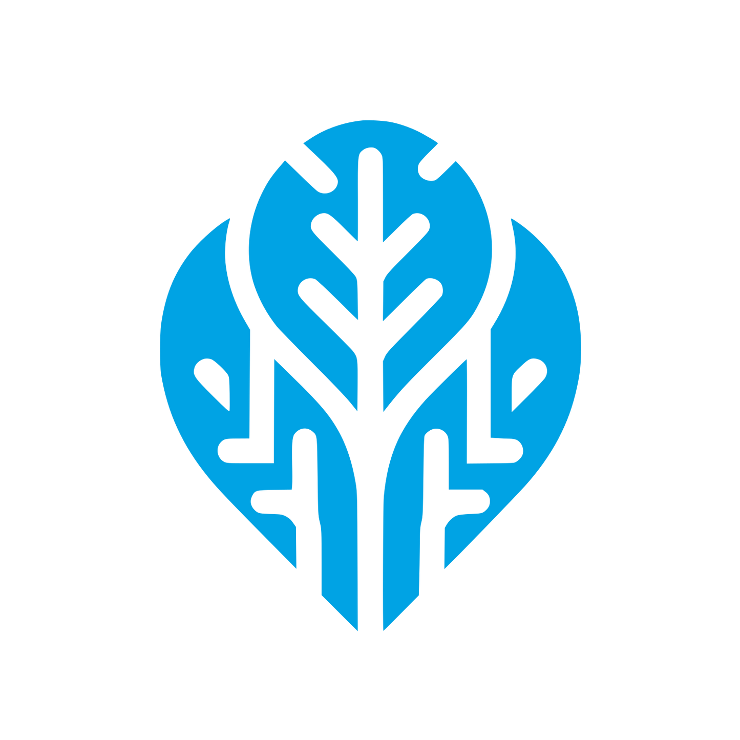 Leaf Heart Logo #00a3e4