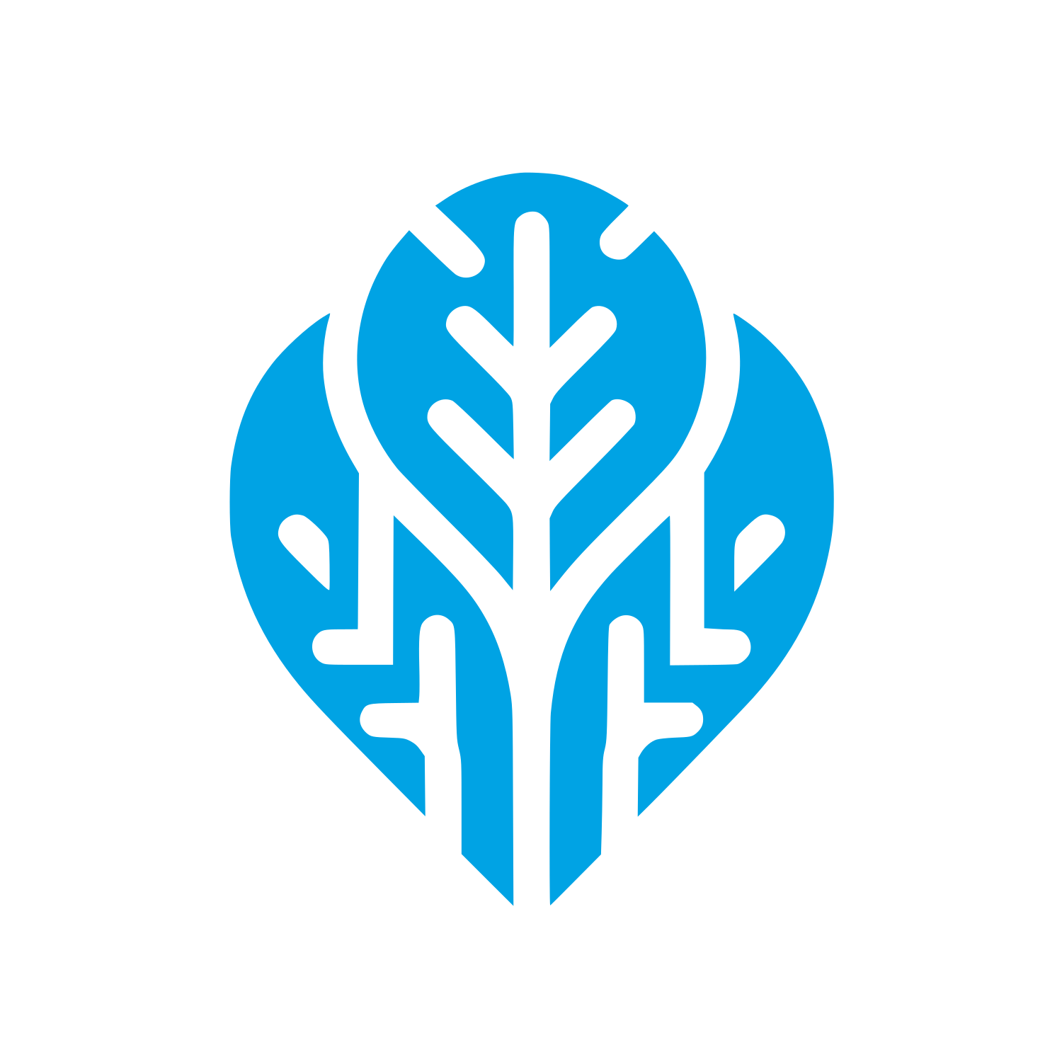 Leaf Heart Logo #00a3e4