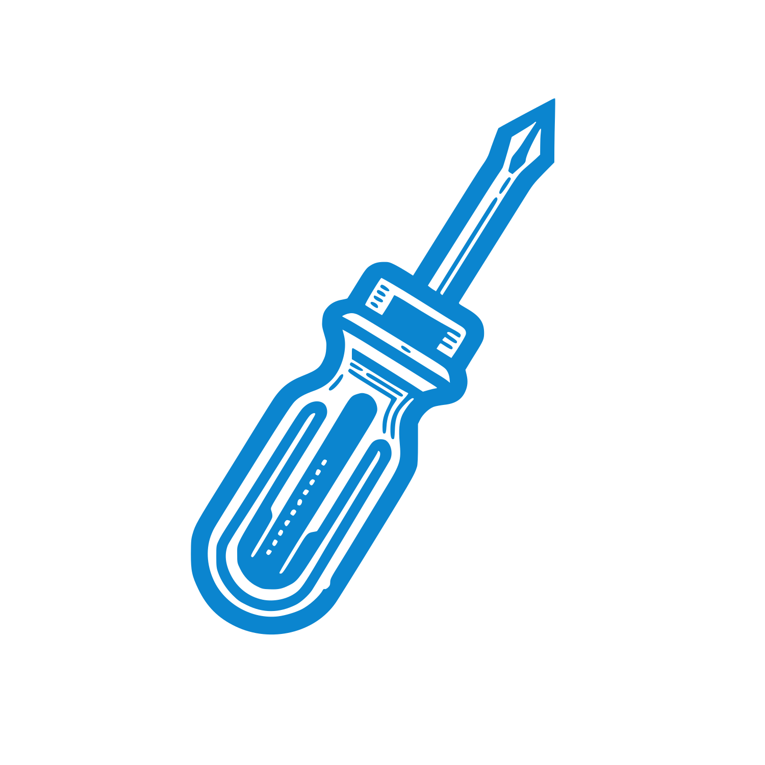 Flathead Screwdriver Logo #0B85CF