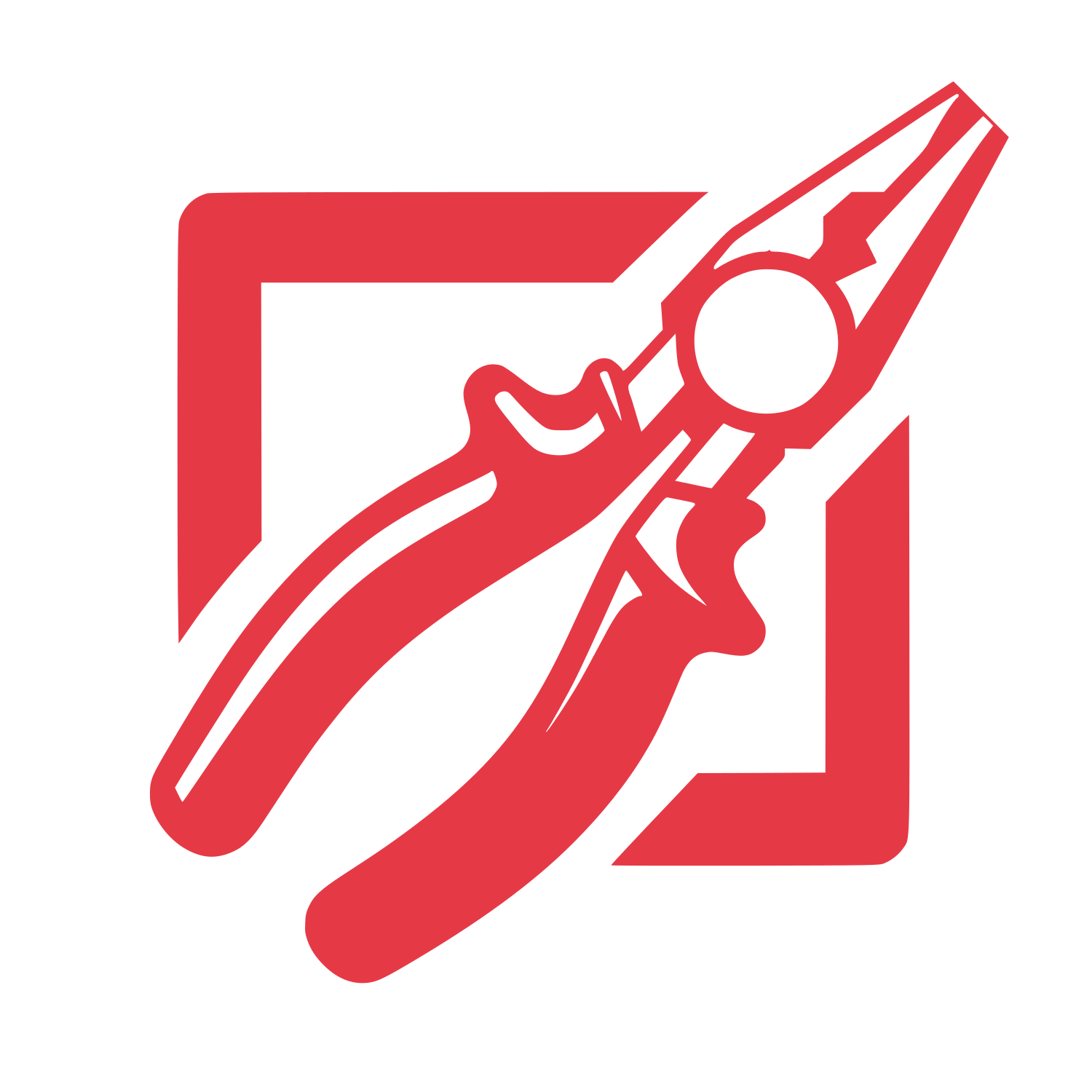 Pliers on Document Logo #E63946