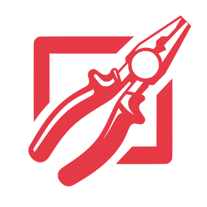 Pliers on Document Logo #E63946