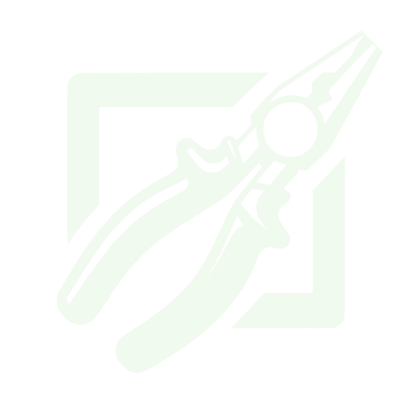 Pliers on Document Logo #F1FAEE