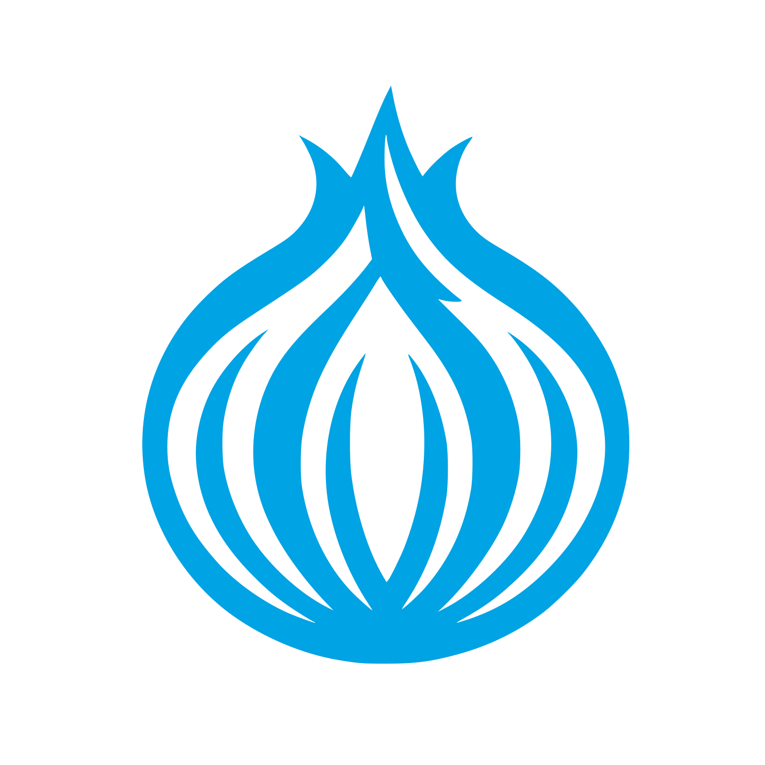 Onion Styled Logo #00a3e4
