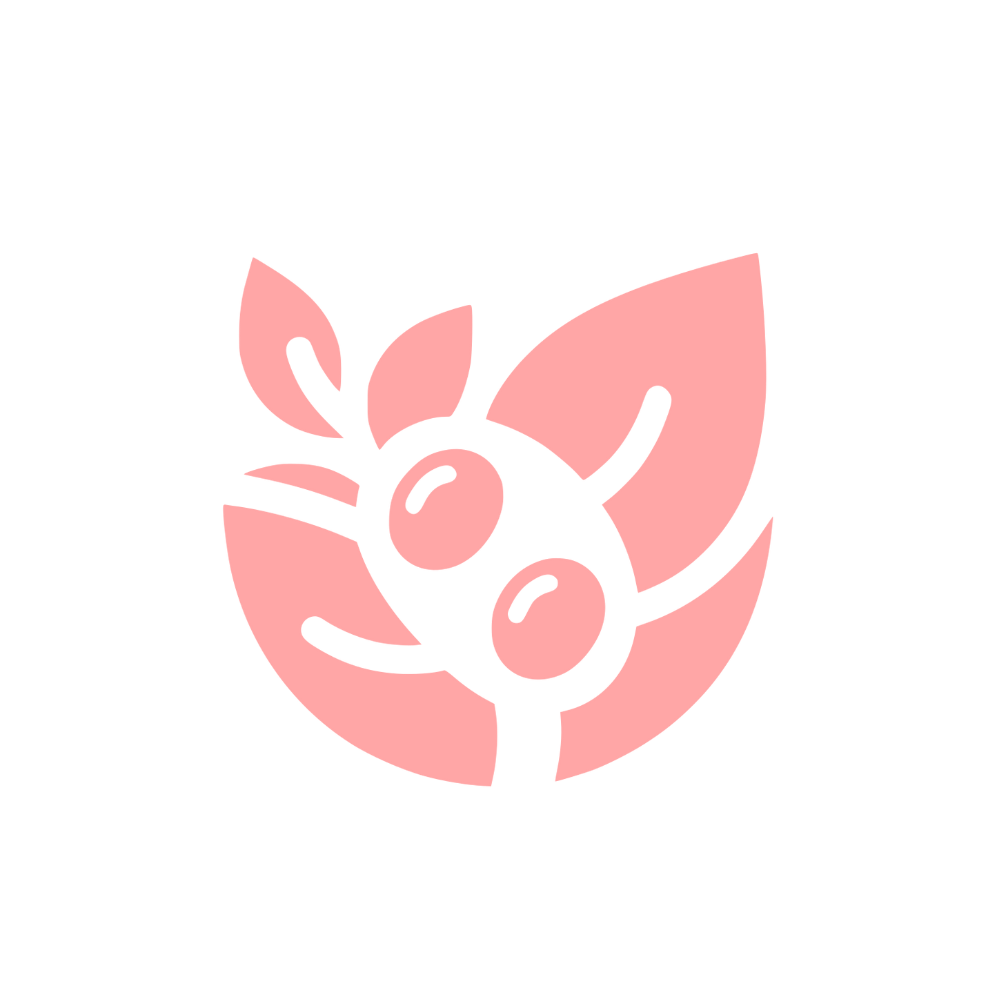 Leaf and Berry Logo #ffa6a6