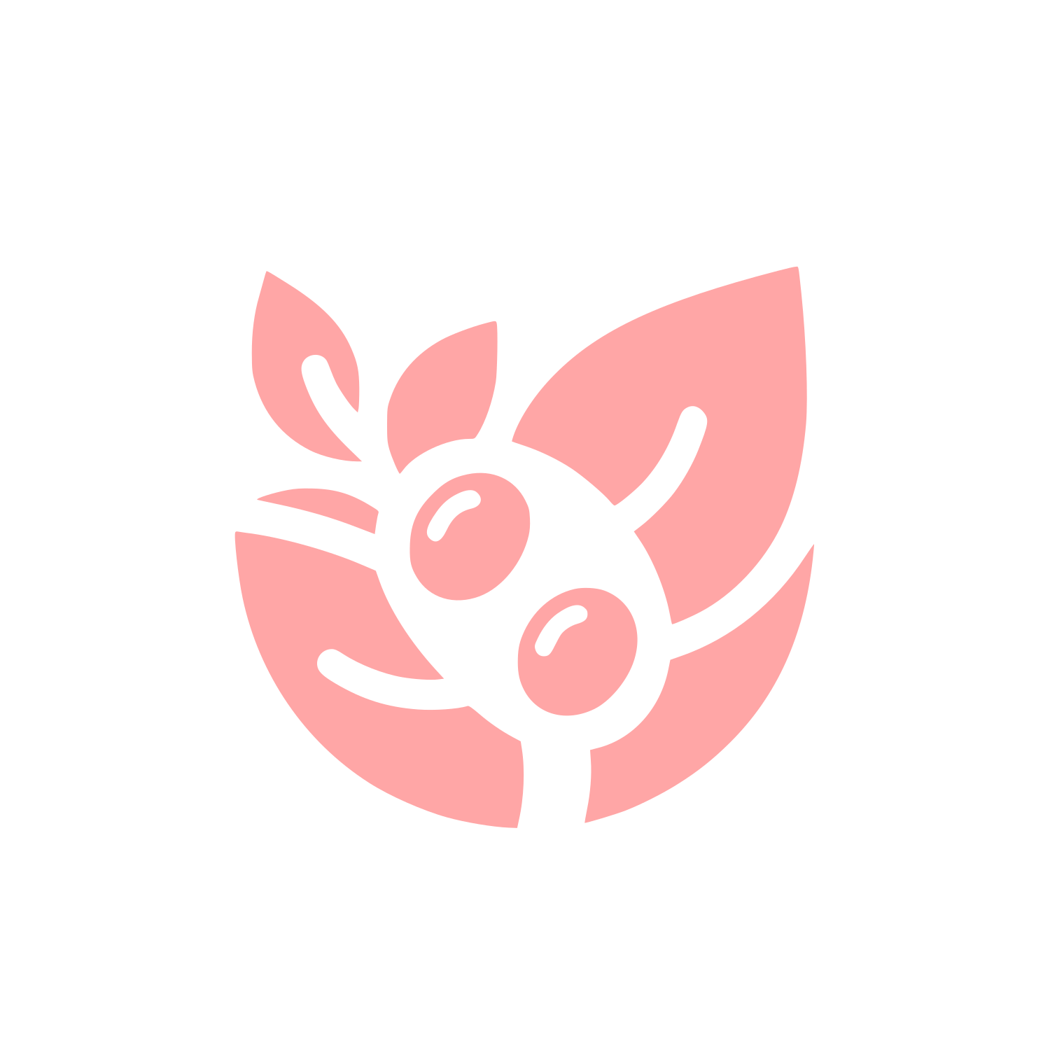 Leaf and Berry Logo #ffa6a6