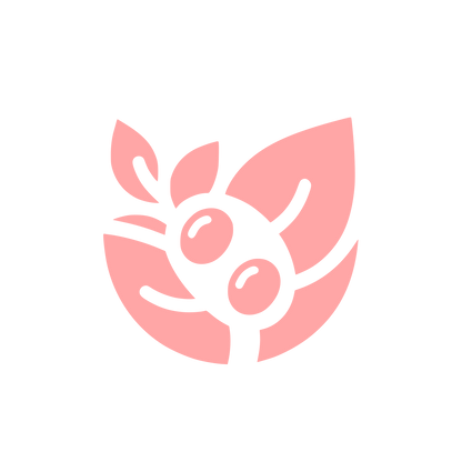 Leaf and Berry Logo #ffa6a6