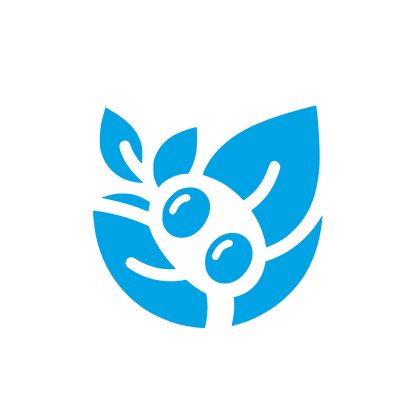 Leaf and Berry Logo #00a3e4