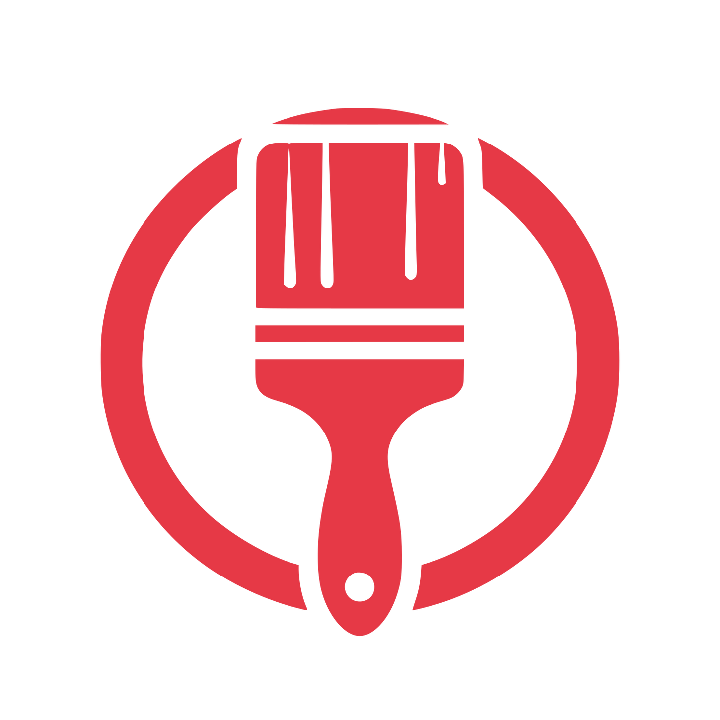 Paintbrush Circle Logo #E63946