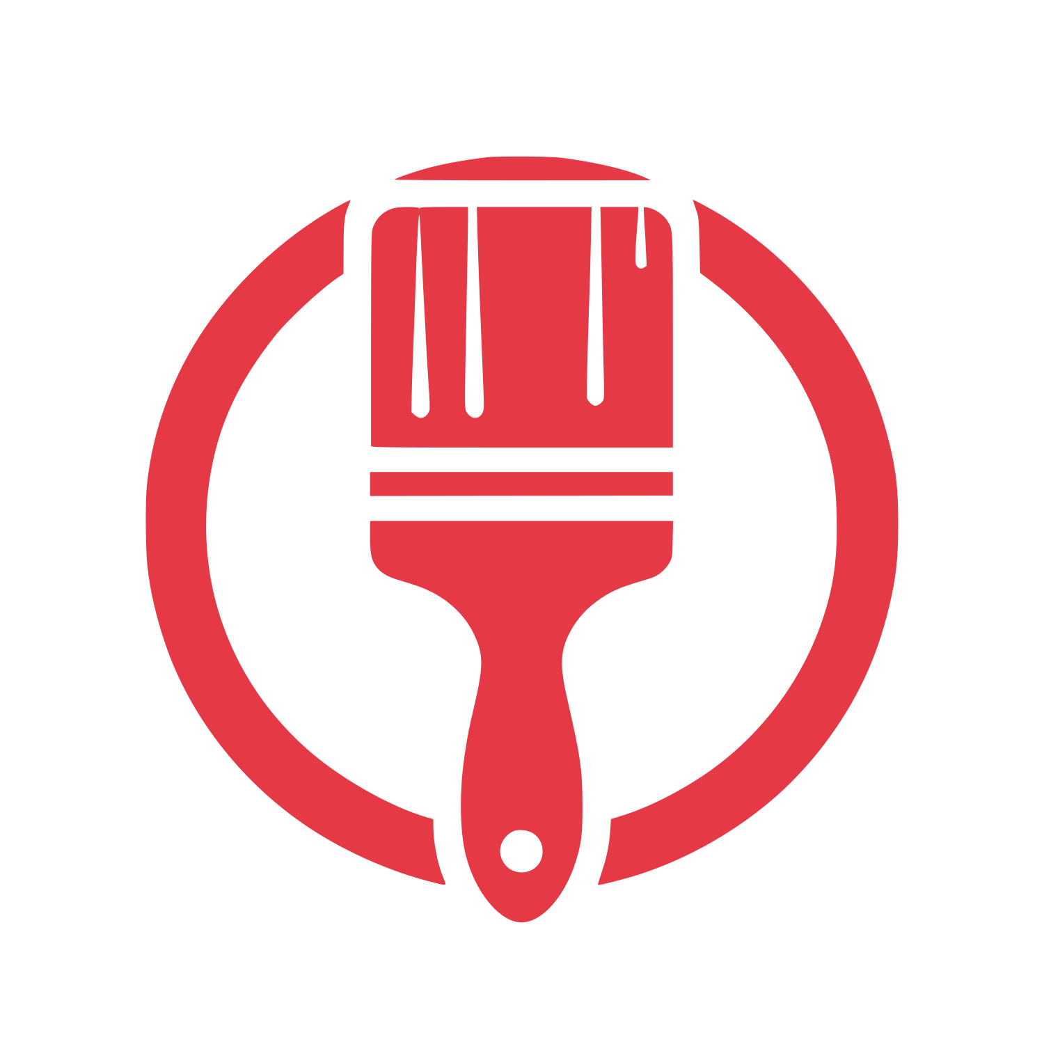 Paintbrush Circle Logo #E63946