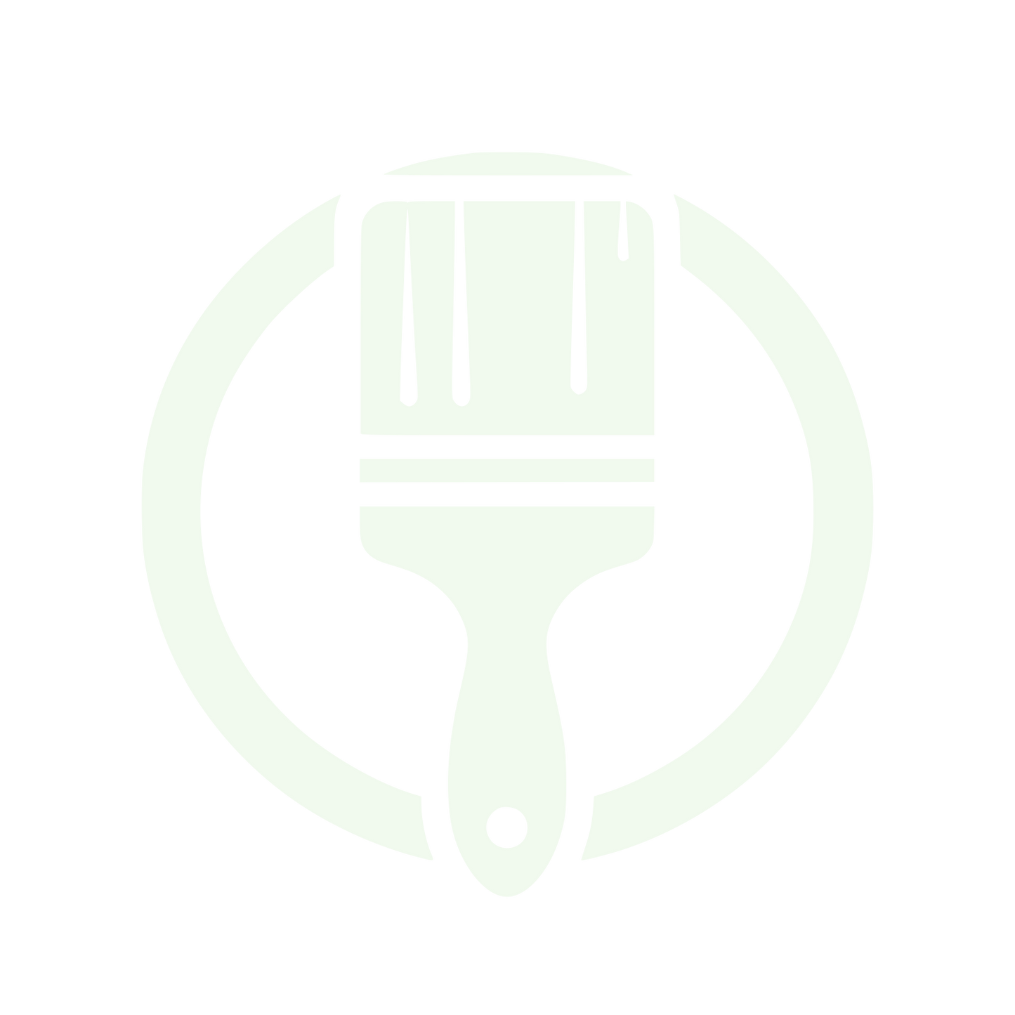 Paintbrush Circle Logo #F1FAEE
