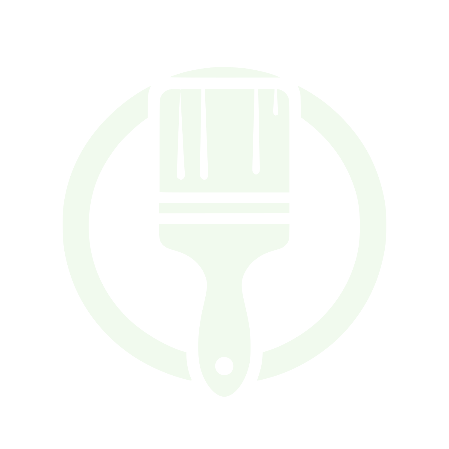 Paintbrush Circle Logo #F1FAEE
