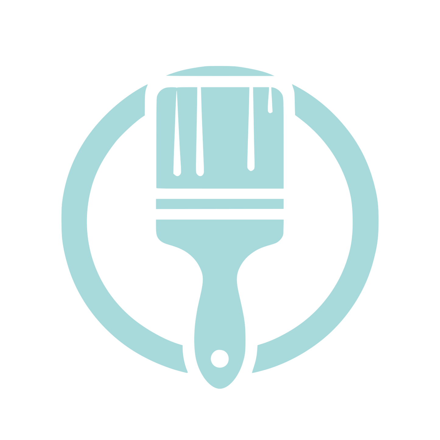 Paintbrush Circle Logo #A8DADC