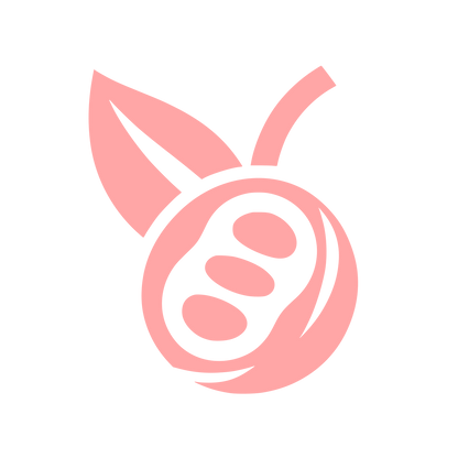 Leaf and Bean Logo #ffa6a6