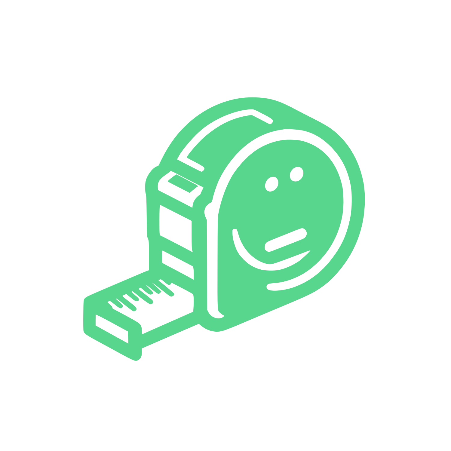 Smiling Tape Measure Logo #58D68D