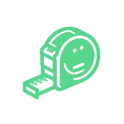 Smiling Tape Measure Logo #58D68D