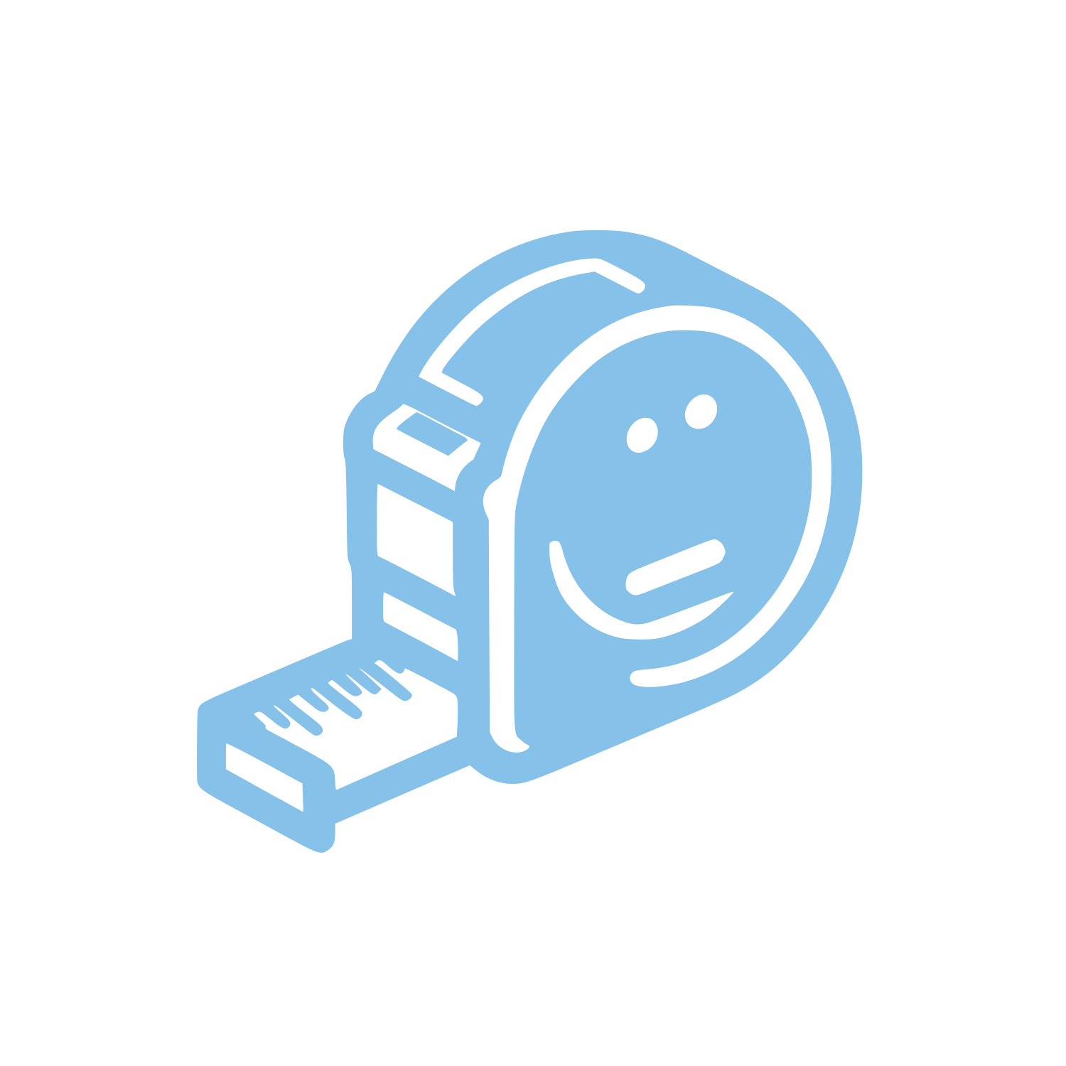 Smiling Tape Measure Logo #85C1E9